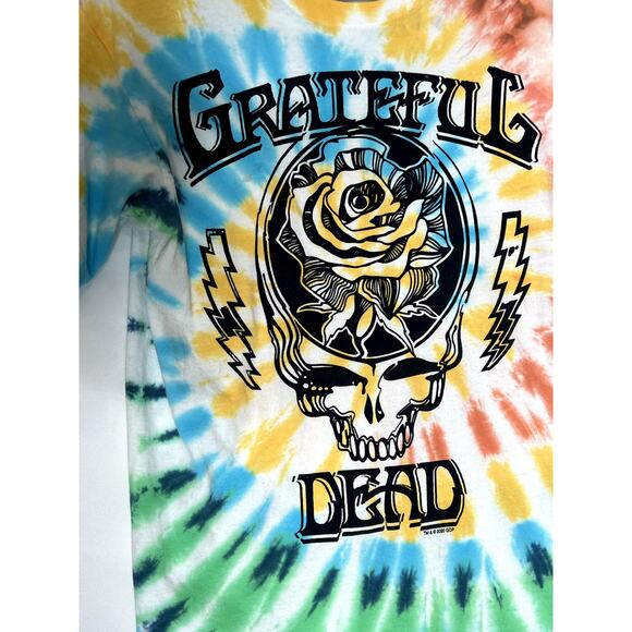 Liquid Blue size M T-shirt Grateful Dead Tye-dye  skull bright hippie dead-head - Picture 3 of 7